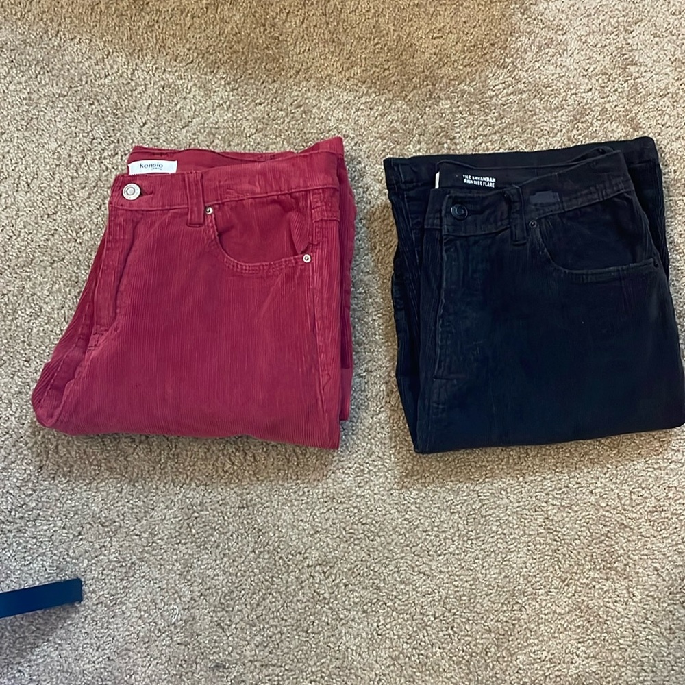 2for$18 EUC KENSIE JEANS corduroy pants sz.10 20p